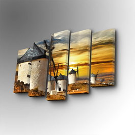 Wallity Cuadro Decorativo en Lienzo 5 Piezas 5PUC-135